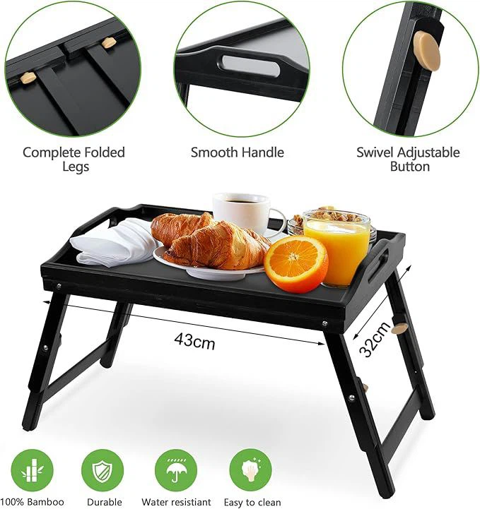 Bamboo Serving Tray With Folding Legs (2)